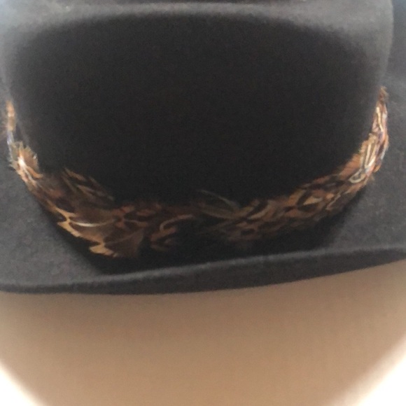 Vintage Henry Margu original creations soft fabric felt hat in black w feathers - Picture 4 of 13